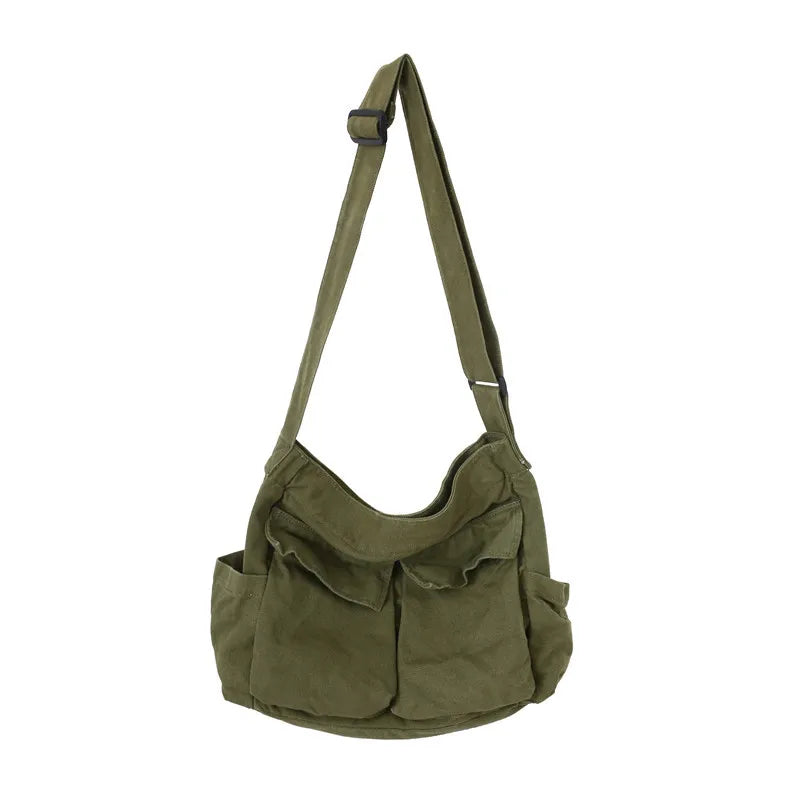 Vintage Canvas Shoulder Tote Bag