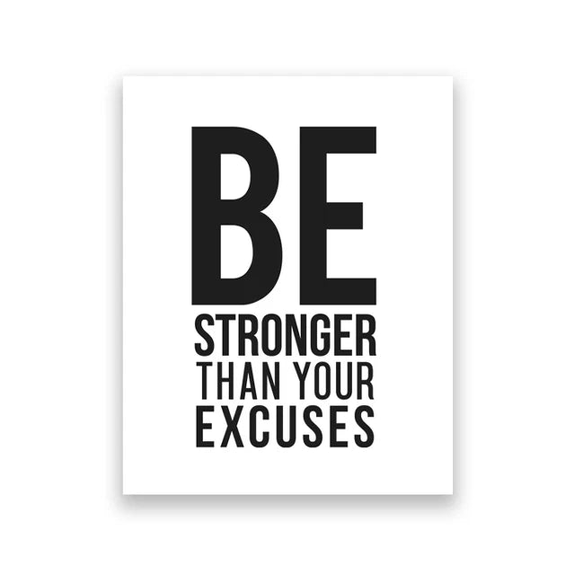No Excuses Gym Motivation Canvas Print