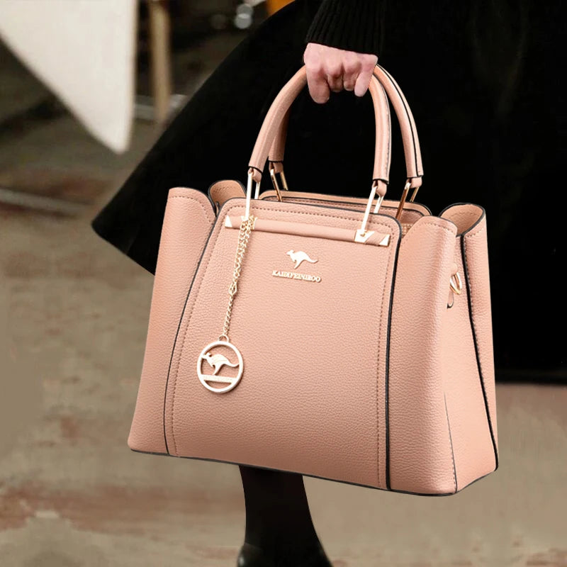 Luxury 3-Layer Soft Leather Shoulder Crossbody Bag