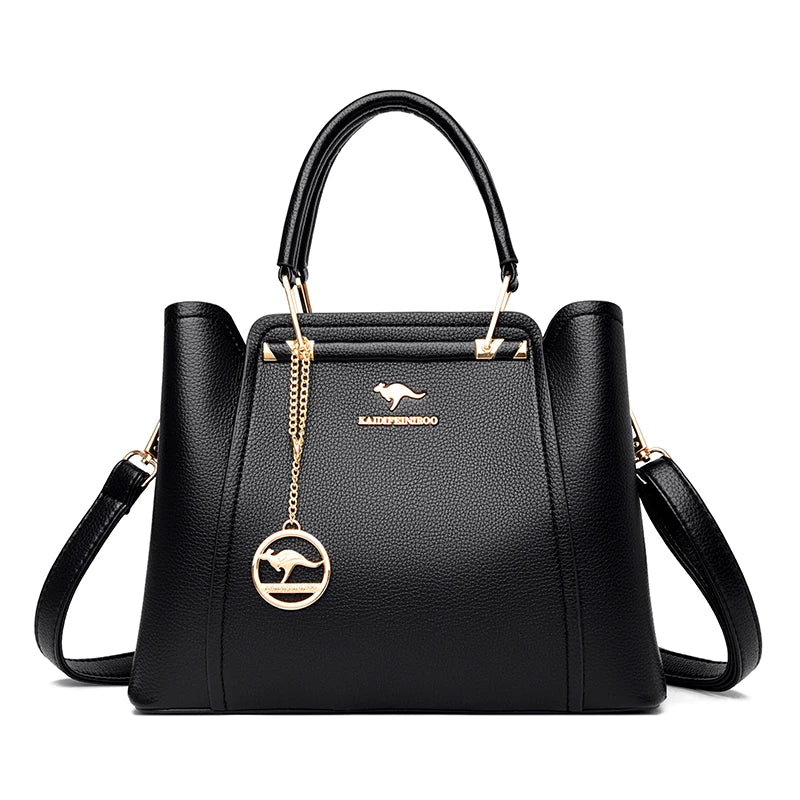 Luxury 3-Layer Soft Leather Shoulder Crossbody Bag