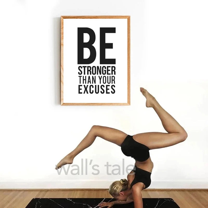 No Excuses Gym Motivation Canvas Print