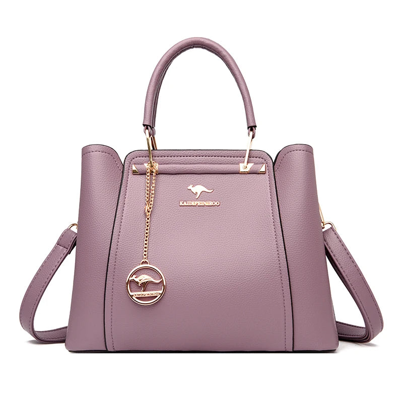 Luxury 3-Layer Soft Leather Shoulder Crossbody Bag