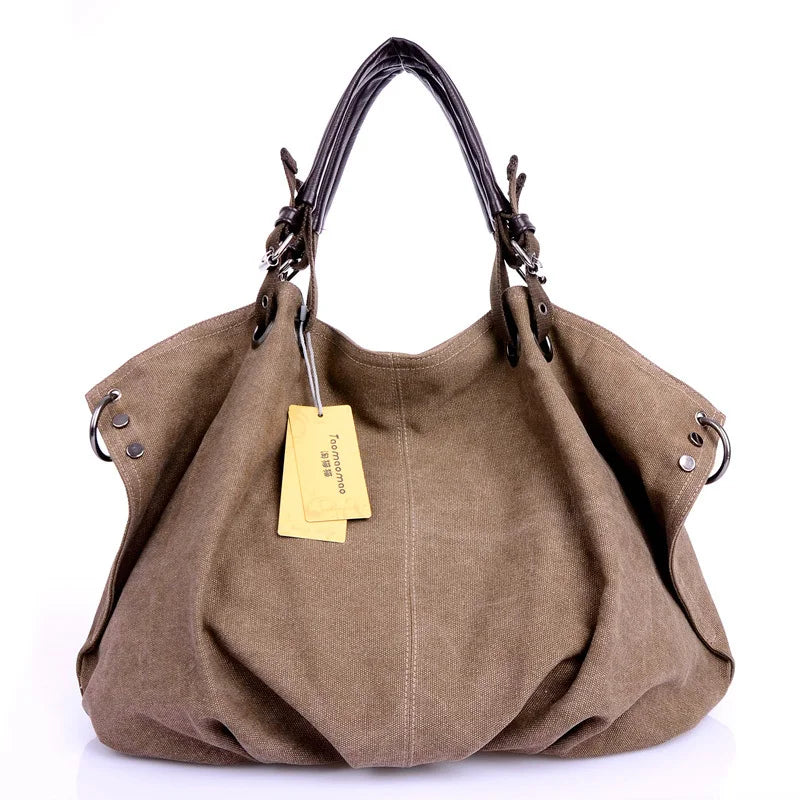 Canvas Messenger Tote Bag