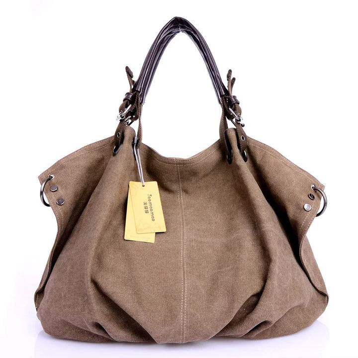 Canvas Messenger Tote Bag