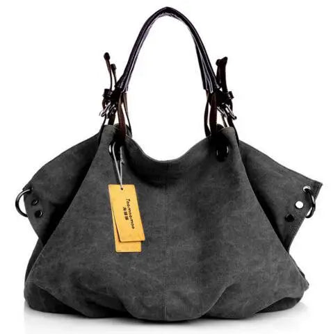 Canvas Messenger Tote Bag