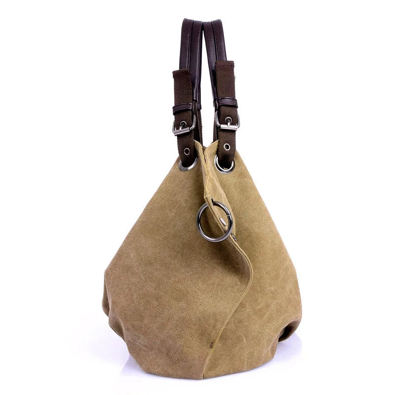 Canvas Messenger Tote Bag