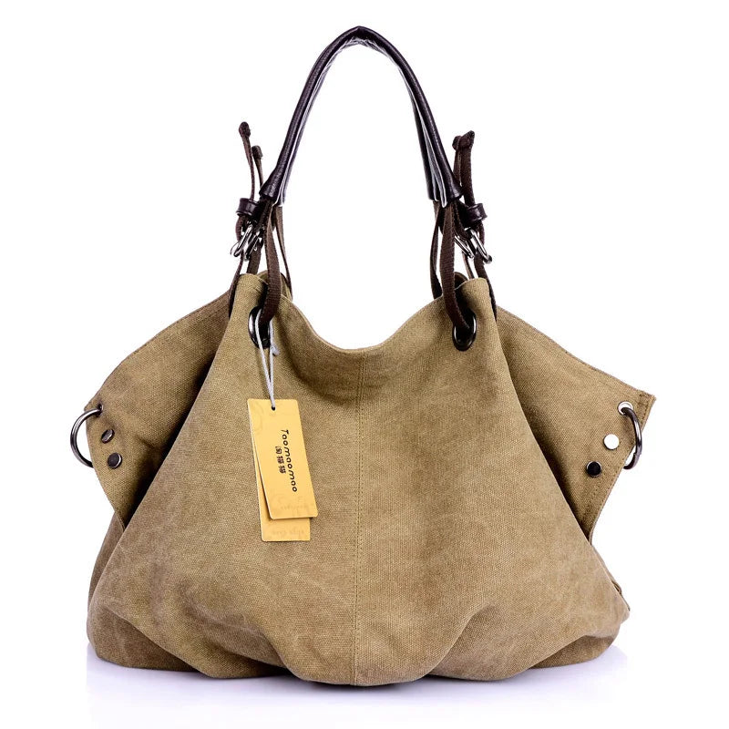 Canvas Messenger Tote Bag