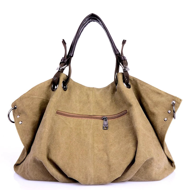 Canvas Messenger Tote Bag