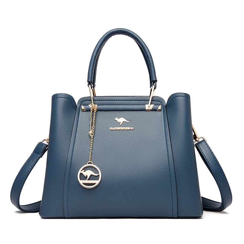 Luxury 3-Layer Soft Leather Shoulder Crossbody Bag