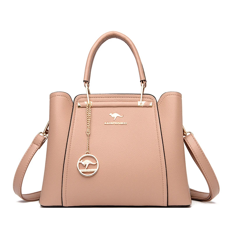 Luxury 3-Layer Soft Leather Shoulder Crossbody Bag