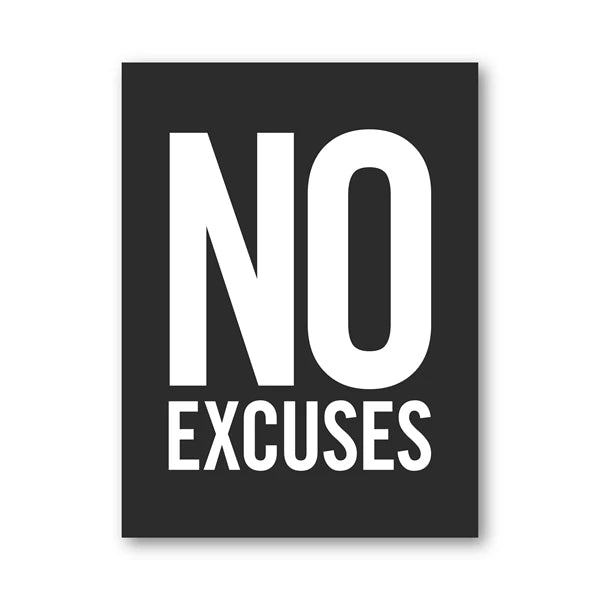 No Excuses Gym Motivation Canvas Print