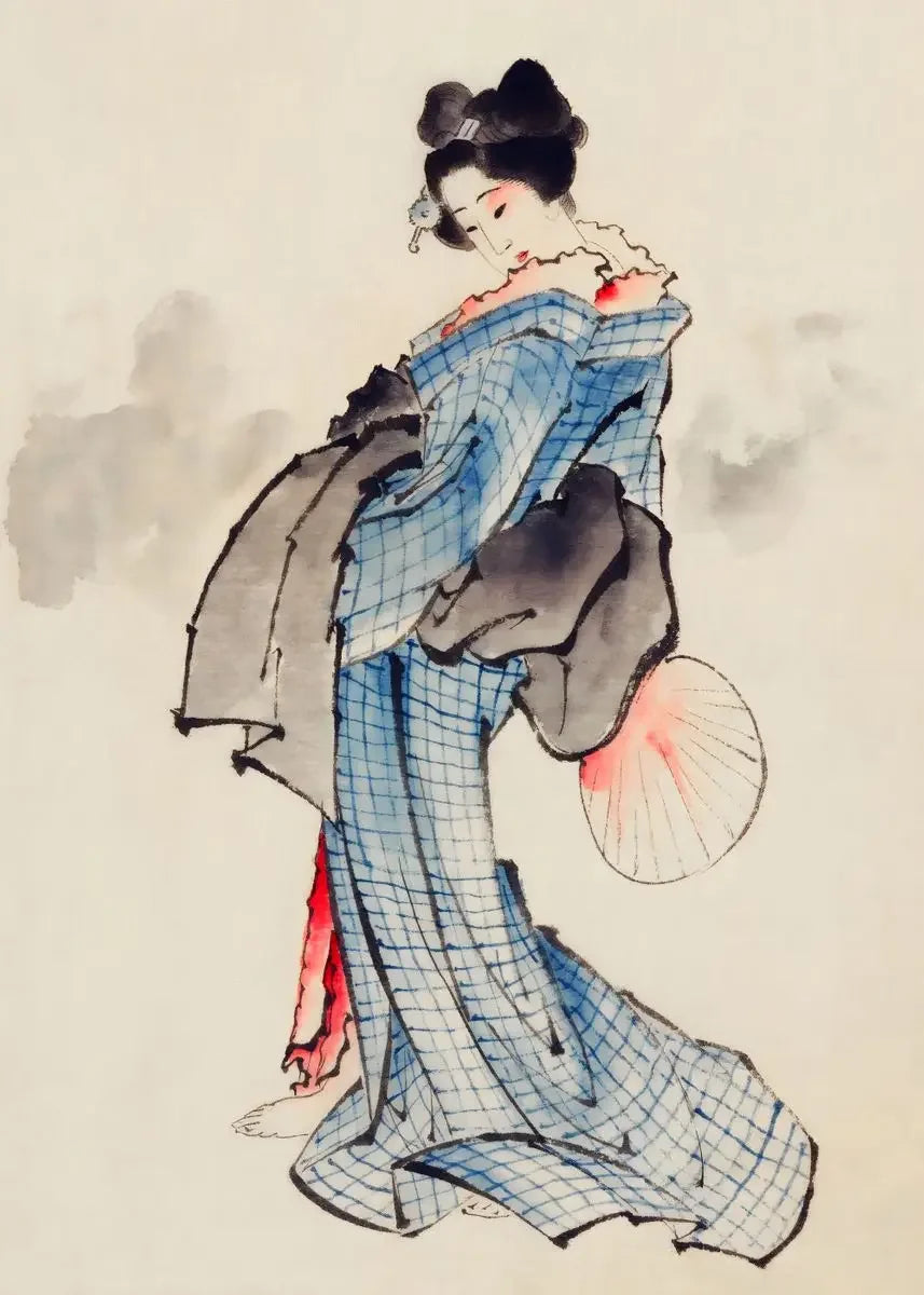Japanese Vintage Geisha Ukiyo-e Canvas Poster