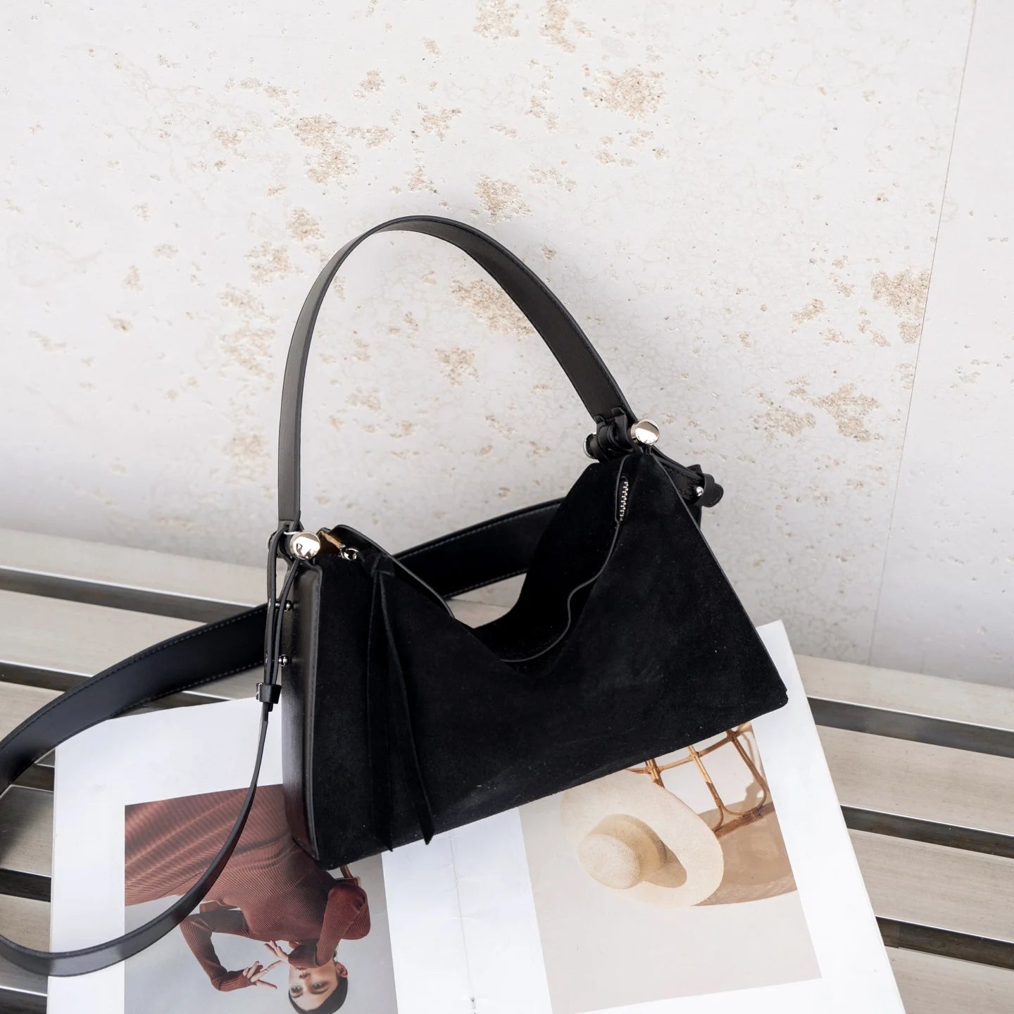 Wide Strap Shoulder Crossbody Bag