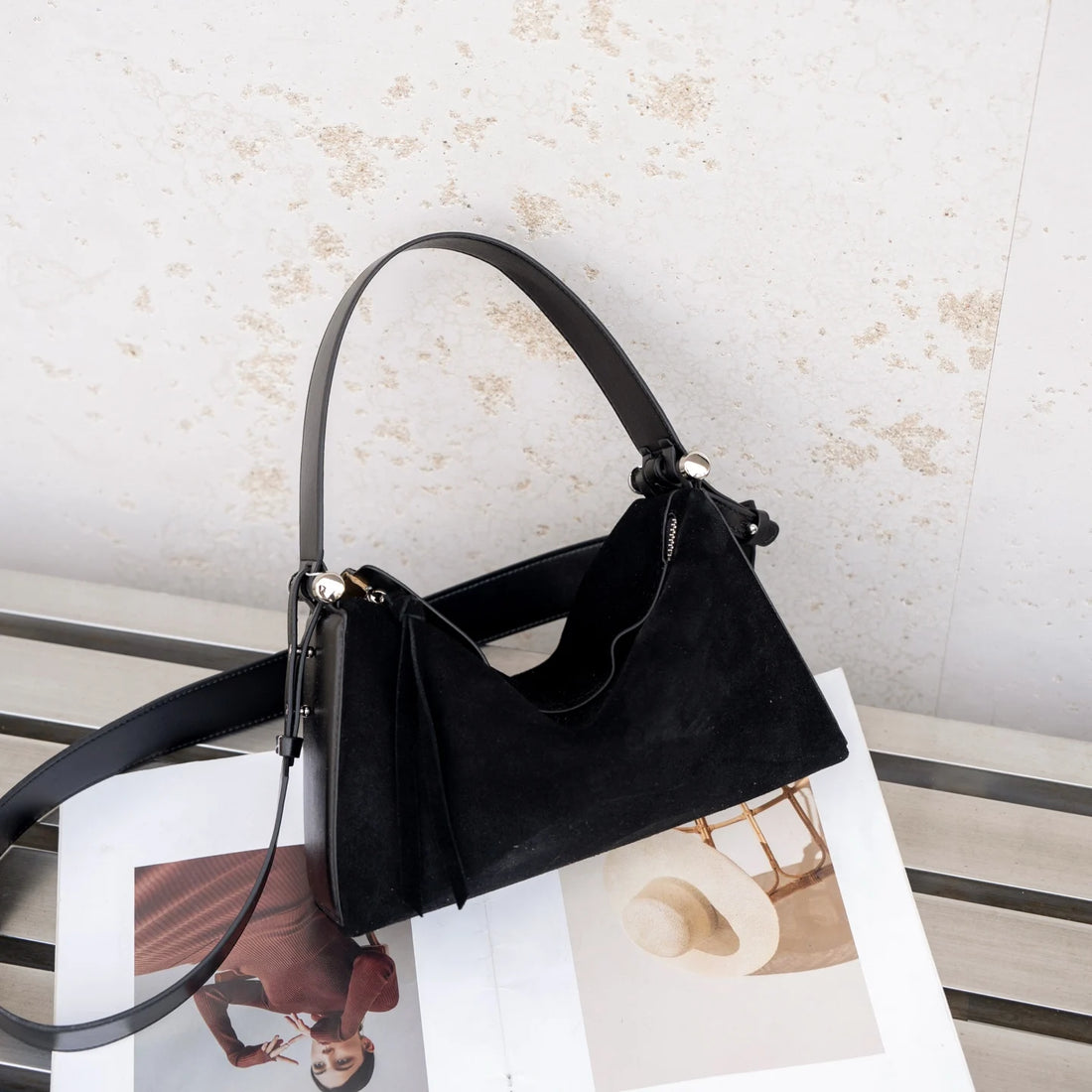 Wide Strap Shoulder Crossbody Bag