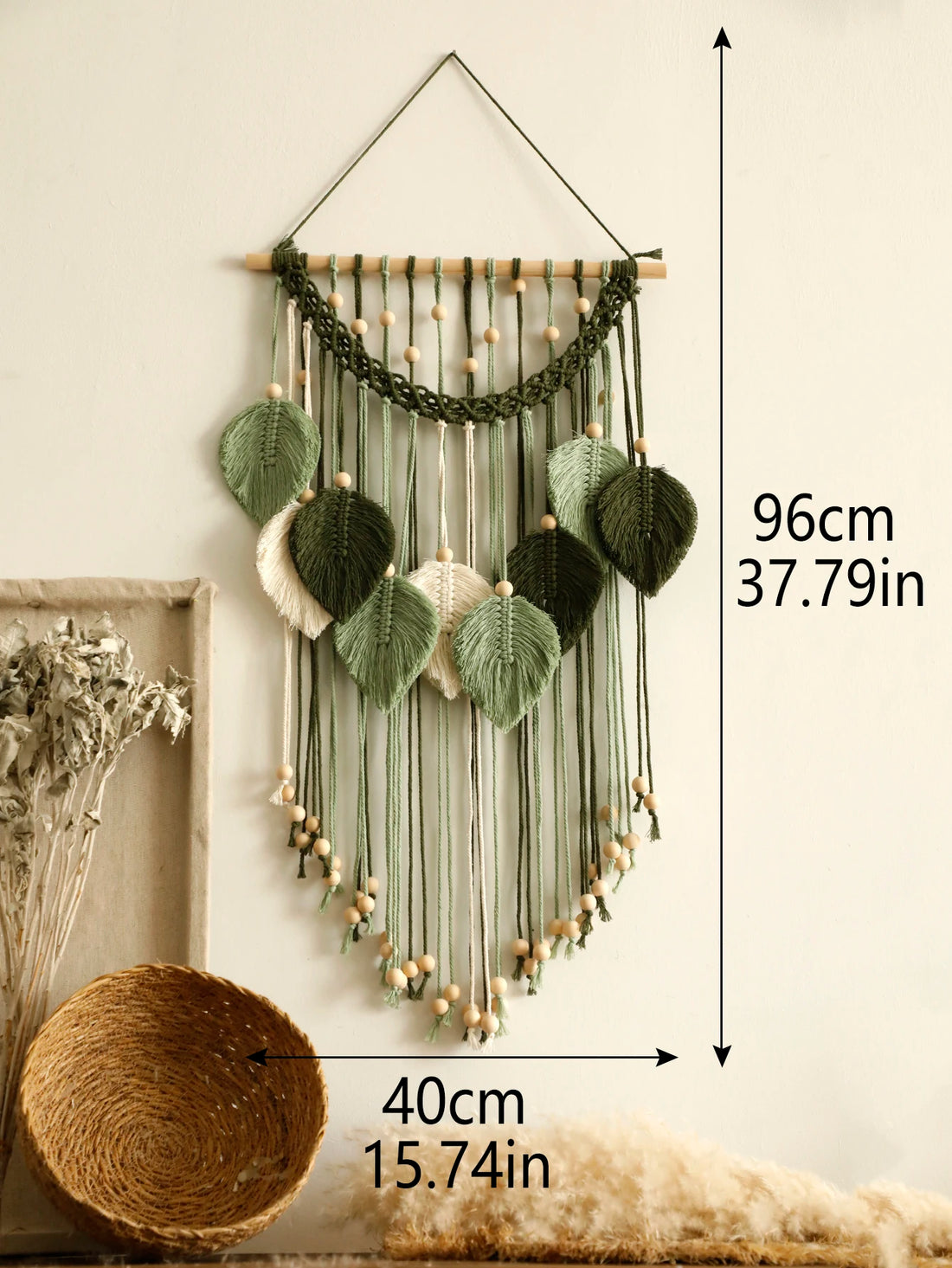 Multicolor Leaves Macrame Wall Hanging