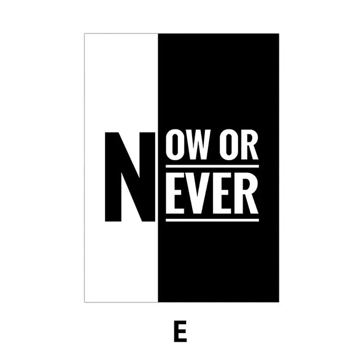 Modern Black & White Quote Canvas Art
