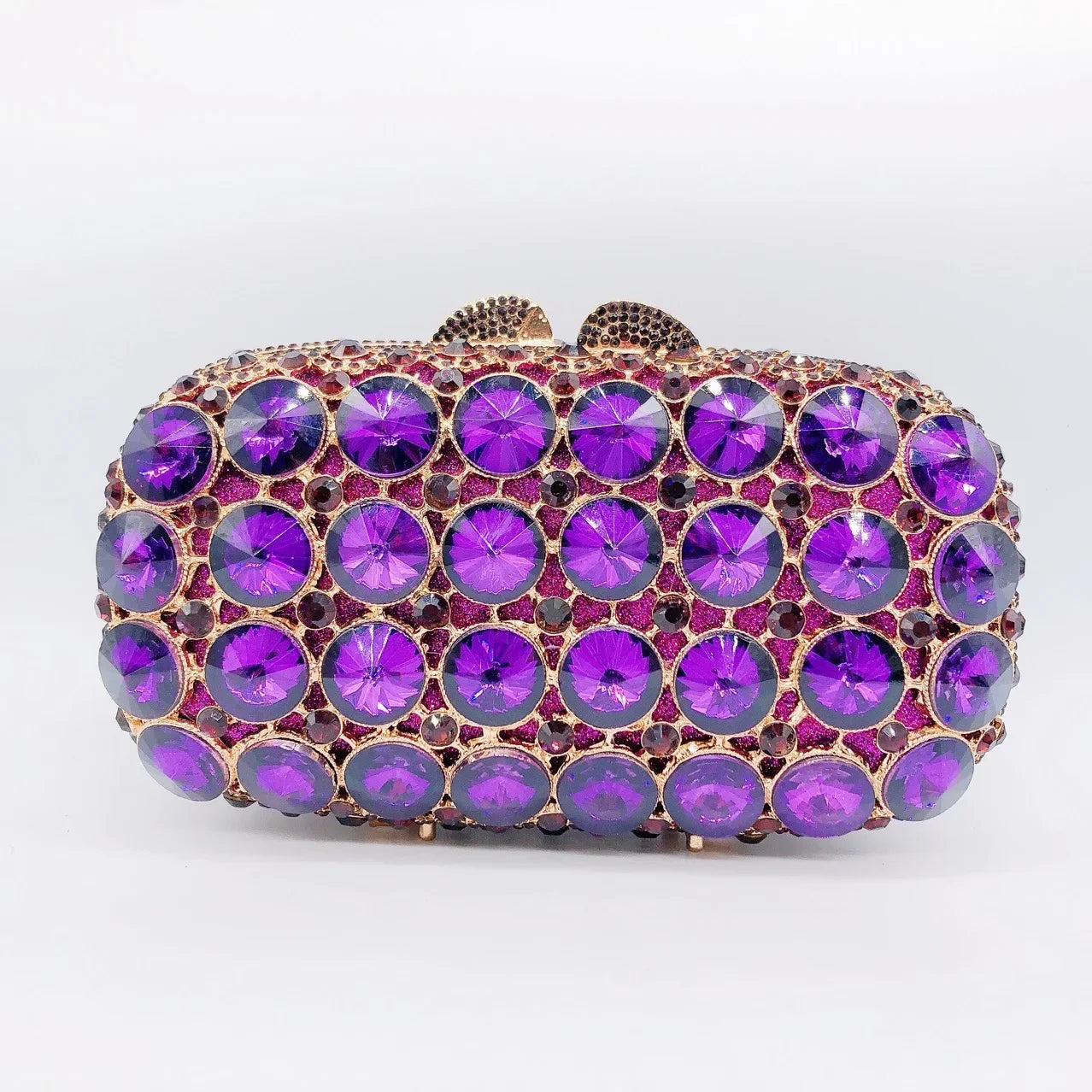 Rhinestone Hollow Clutch Bag