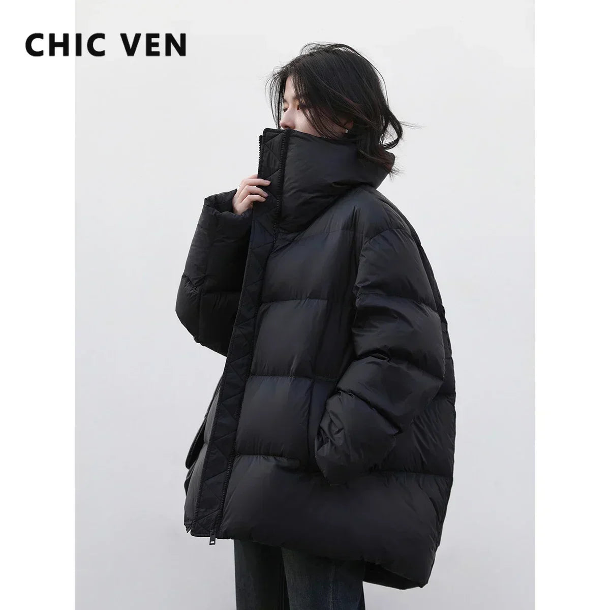 White Duck Down Lightweight Winter Coat