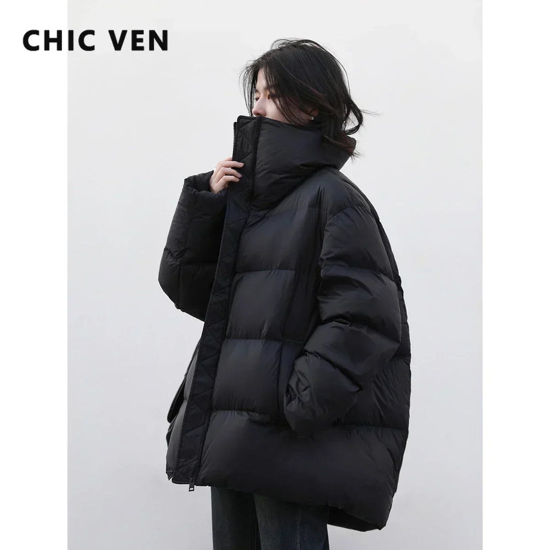 White Duck Down Lightweight Winter Coat