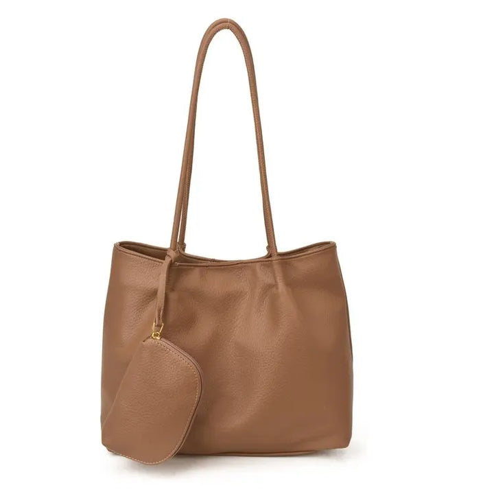 Soft PU Leather Shopper Tote