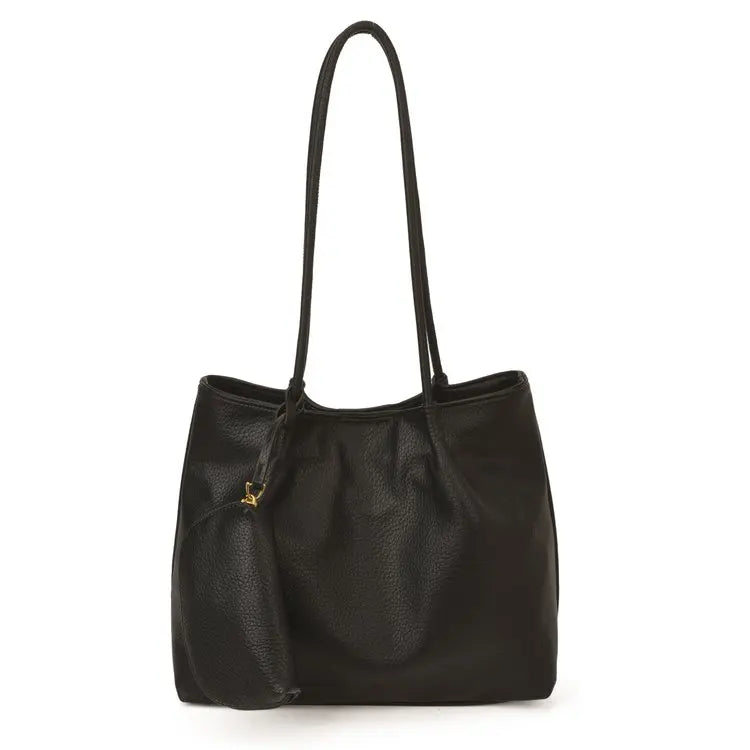 Soft PU Leather Shopper Tote