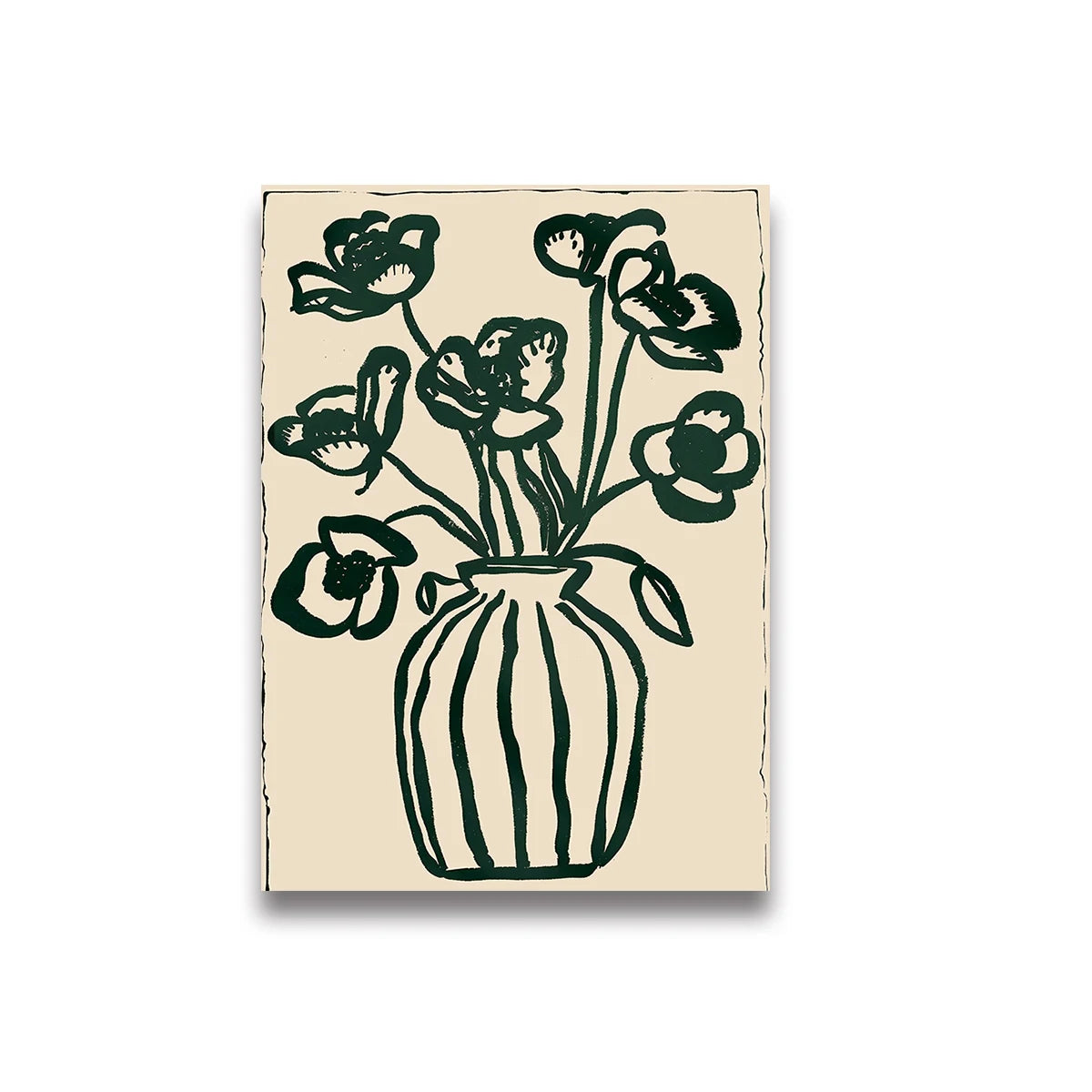 Abstract Woman Reading Coffee Canvas Wall Art