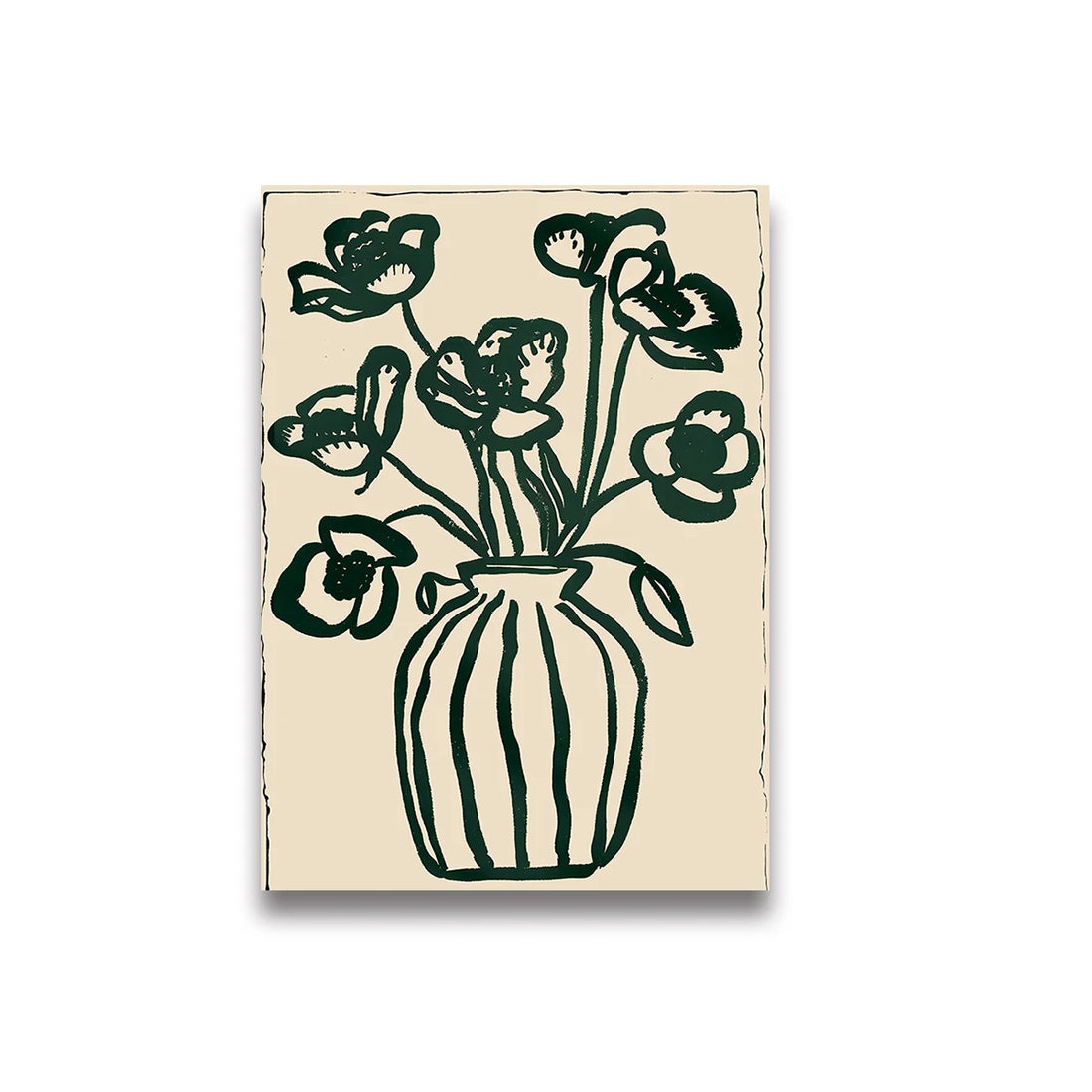 Abstract Woman Reading Coffee Canvas Wall Art