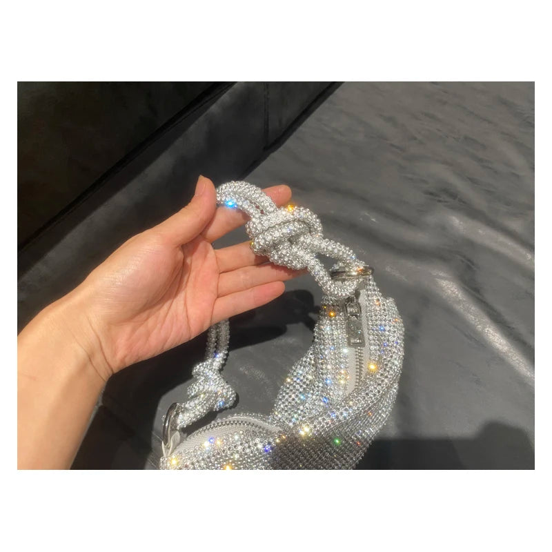 Rhinestone Hobo Shoulder Bag