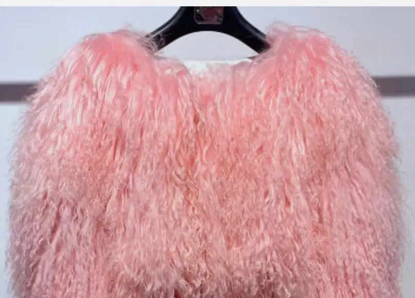 Luxury Mongolian Fur Thick Winter Coat