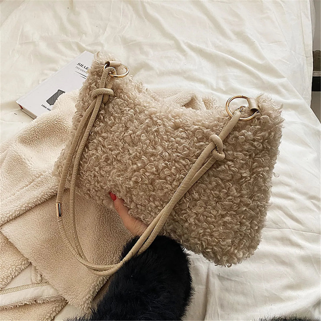 Plush Fur Crossbody Shoulder Bag