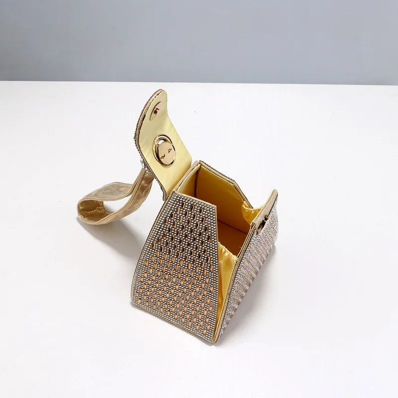 Crystal Bucket Clutch Bag