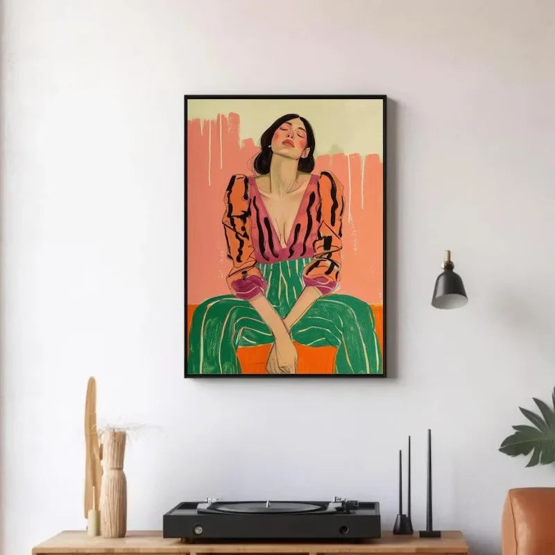 Empowered Woman Abstract Canvas Poster