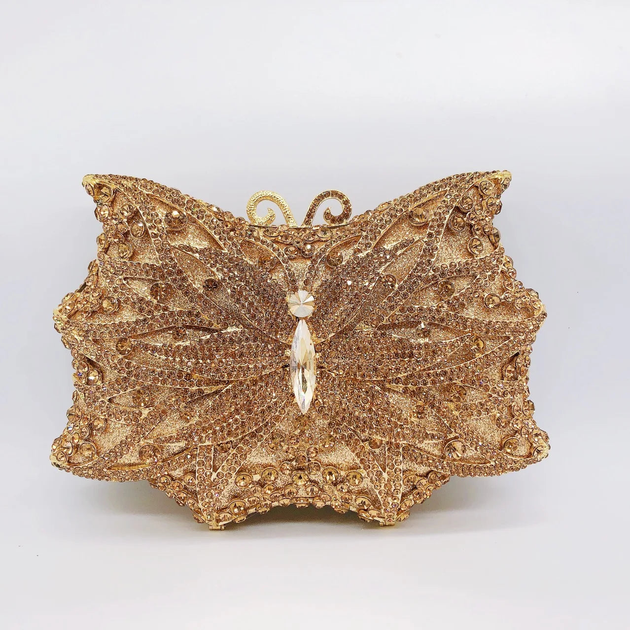 Rhinestone Hollow Clutch Bag