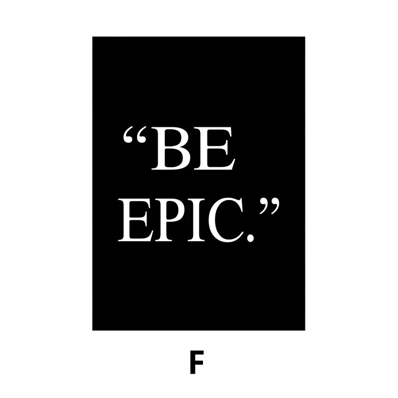 Minimalist Black & White Quote Canvas