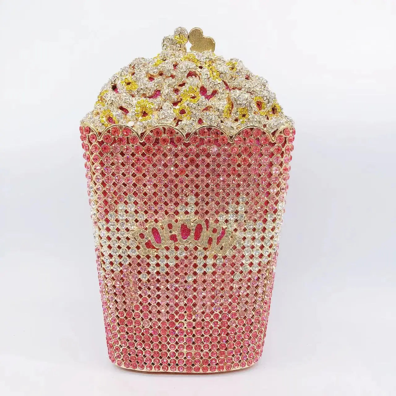 Rhinestone Hollow Clutch Bag