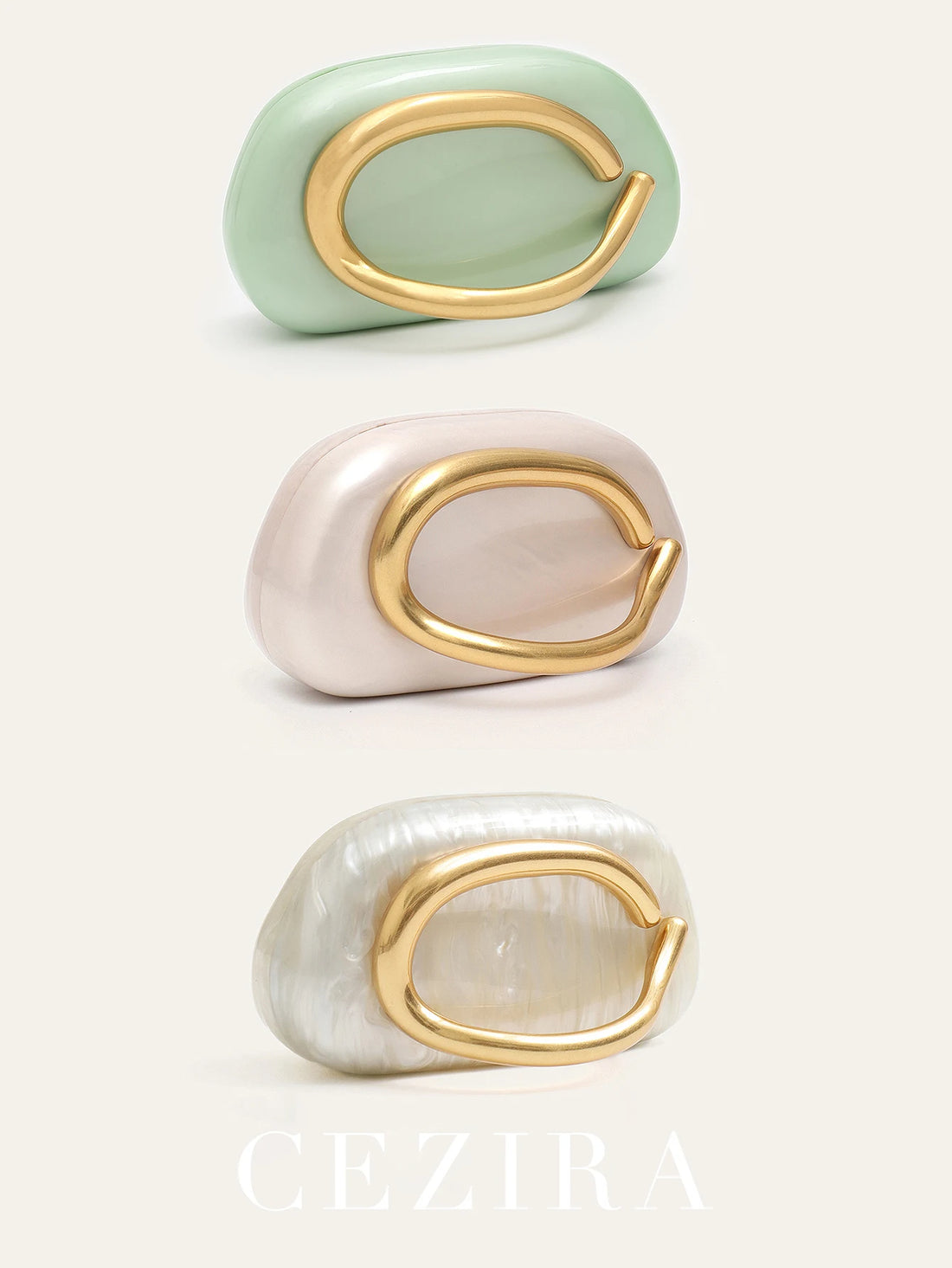 Luxury Acrylic Hard Case Evening Clutch