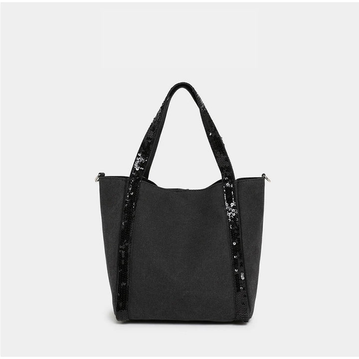 Retro Sequin Canvas Tote Bag