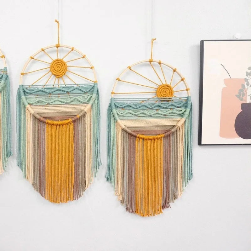 Colorful Circular Tassel Macrame Wall Decor