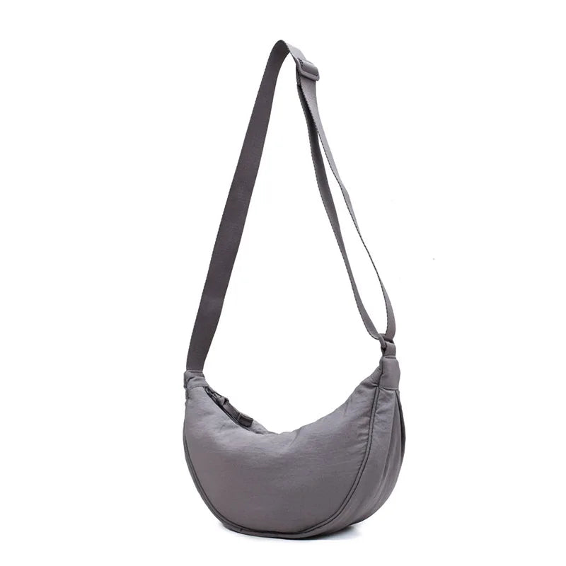 Solid Color Nylon Crossbody Shoulder Bag