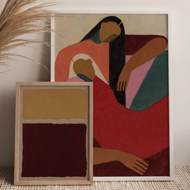 Reds Gallery Wall Abstract Figure Canvas Art