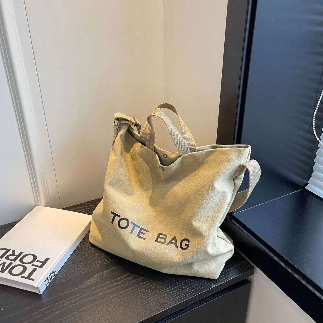 Thickened Canvas Retro Tote Bag