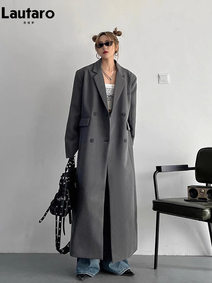 Lautaro Double Breasted Long Trench Coat