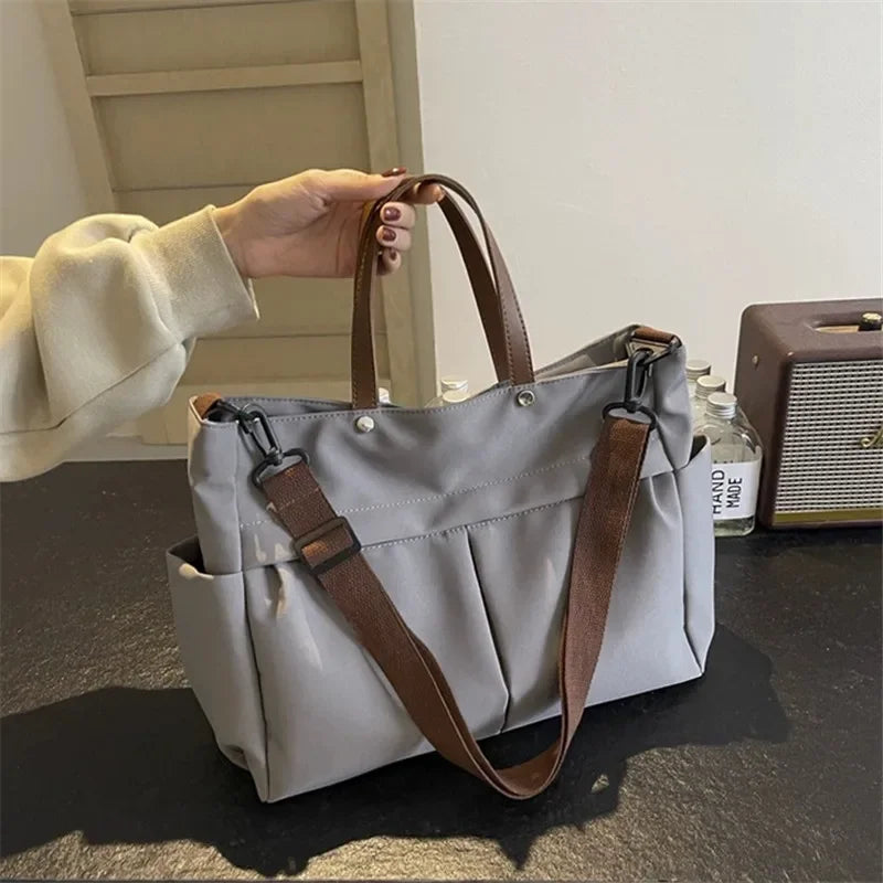 Spacious Nylon Tote Bag