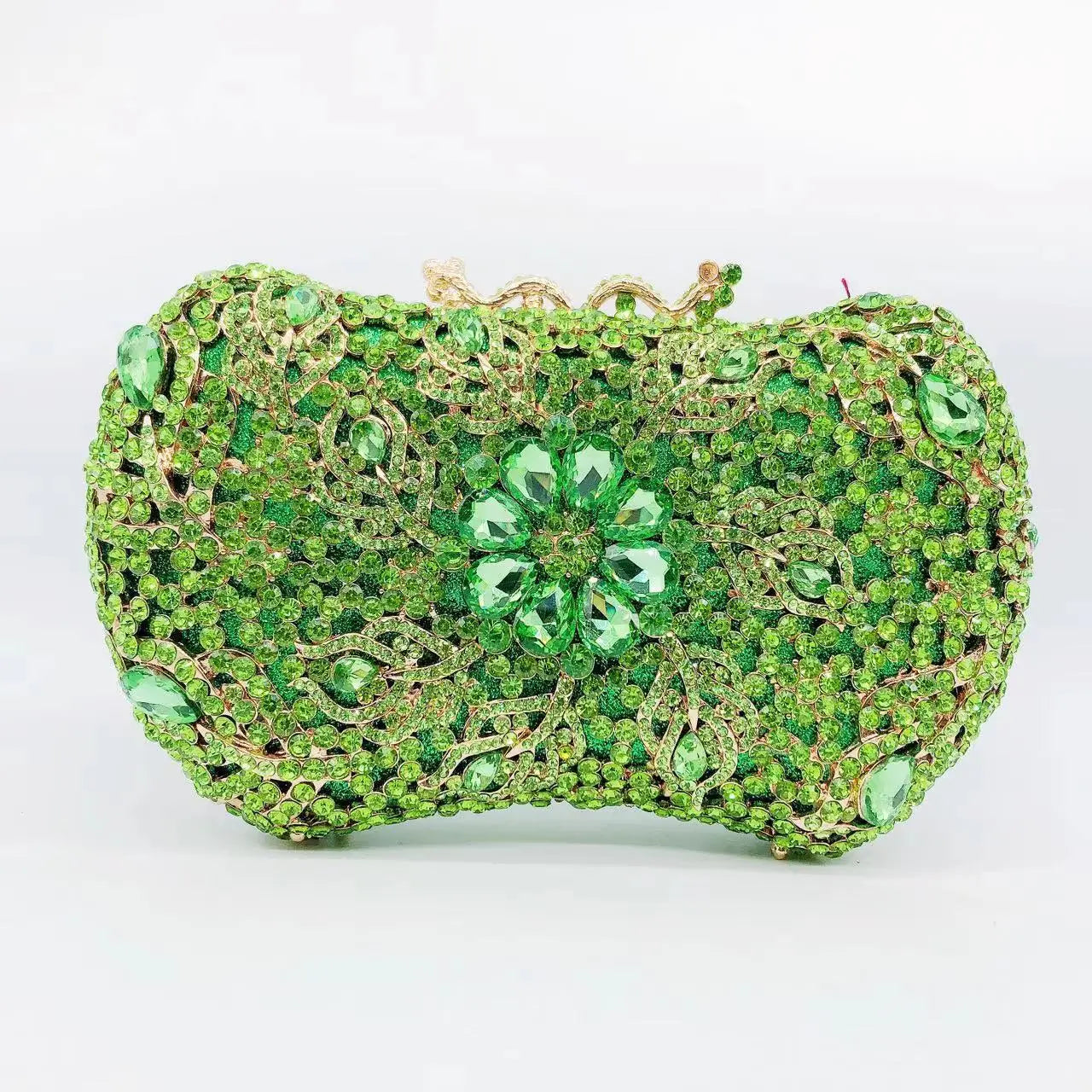 Rhinestone Hollow Clutch Bag