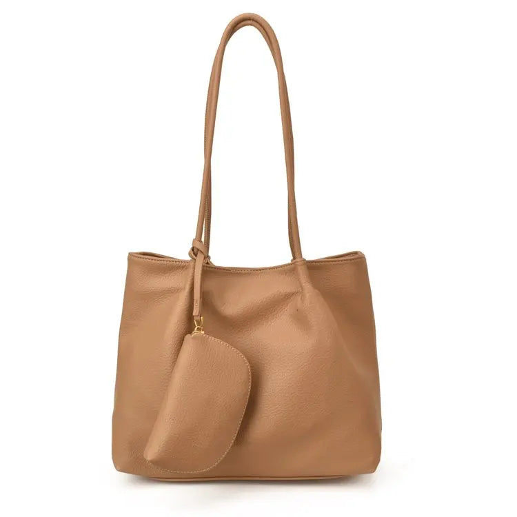 Soft PU Leather Shopper Tote