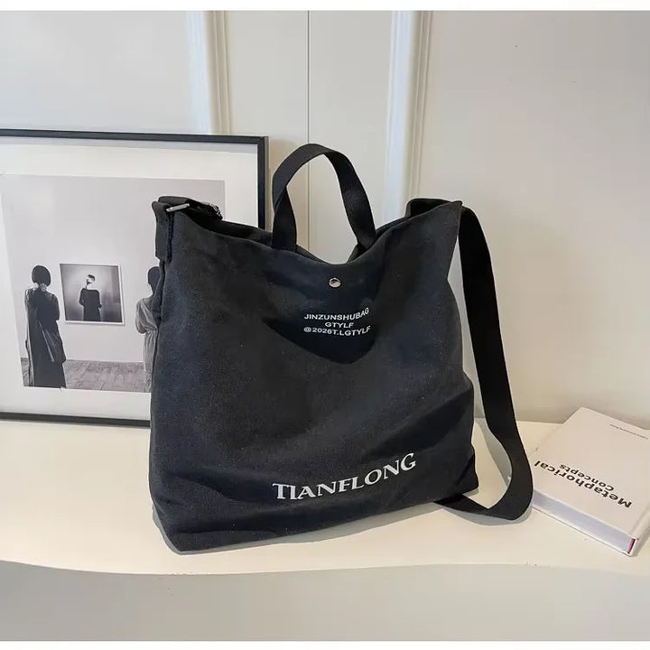 Thickened Canvas Retro Tote Bag