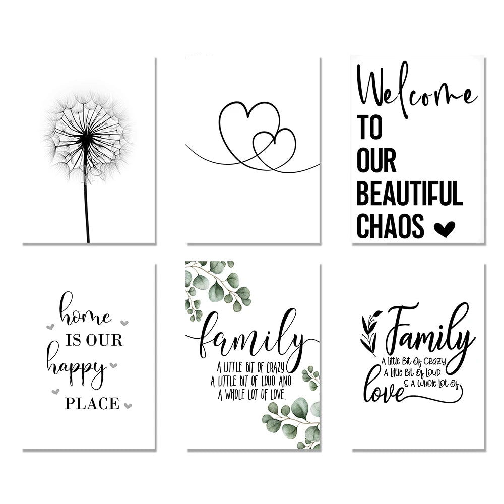 Happy Family Love Quote Canvas
