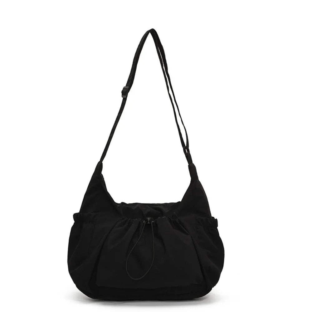 Korean Style Nylon Pleated Crossbody Bag