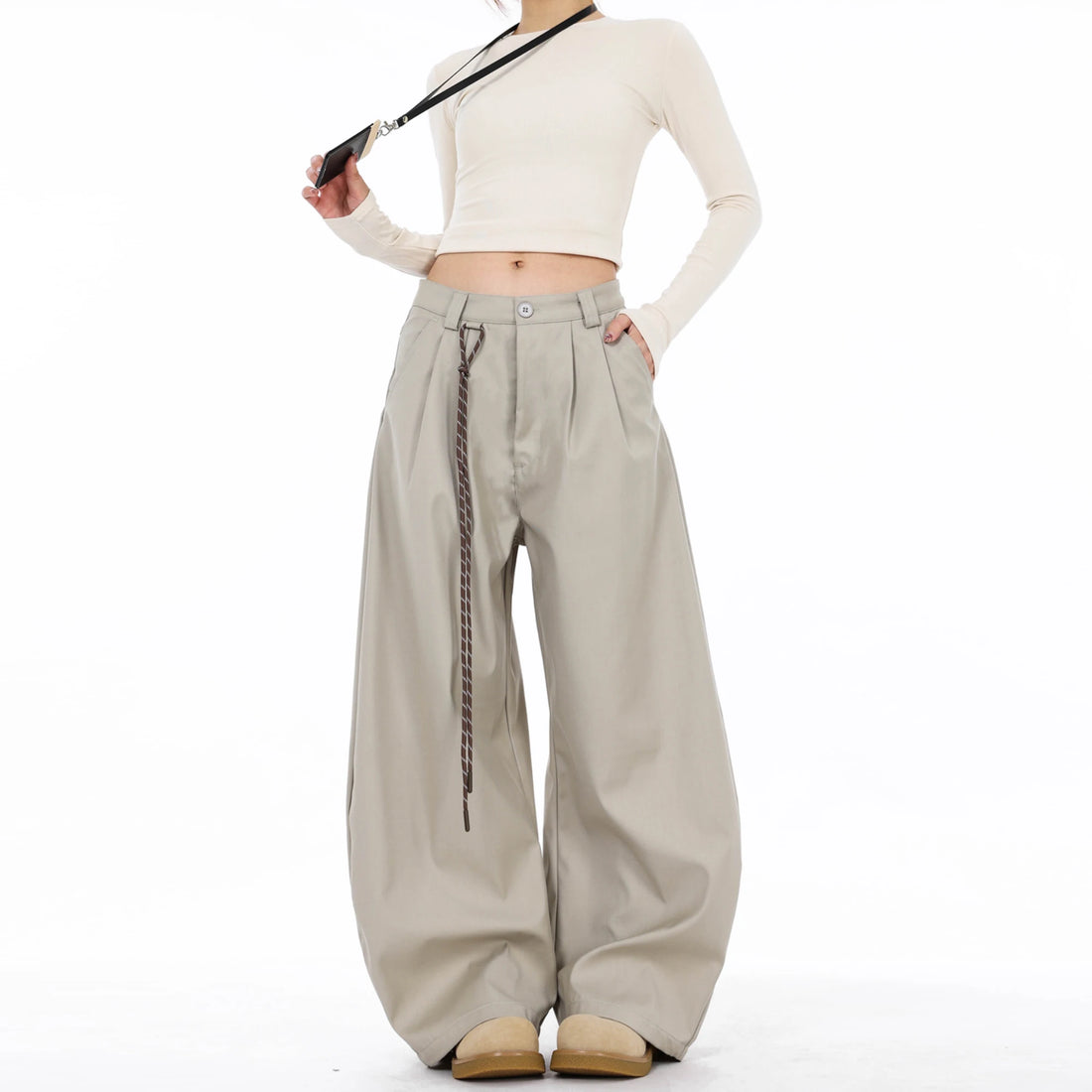 Women’s High Waist Straight Suit Pants