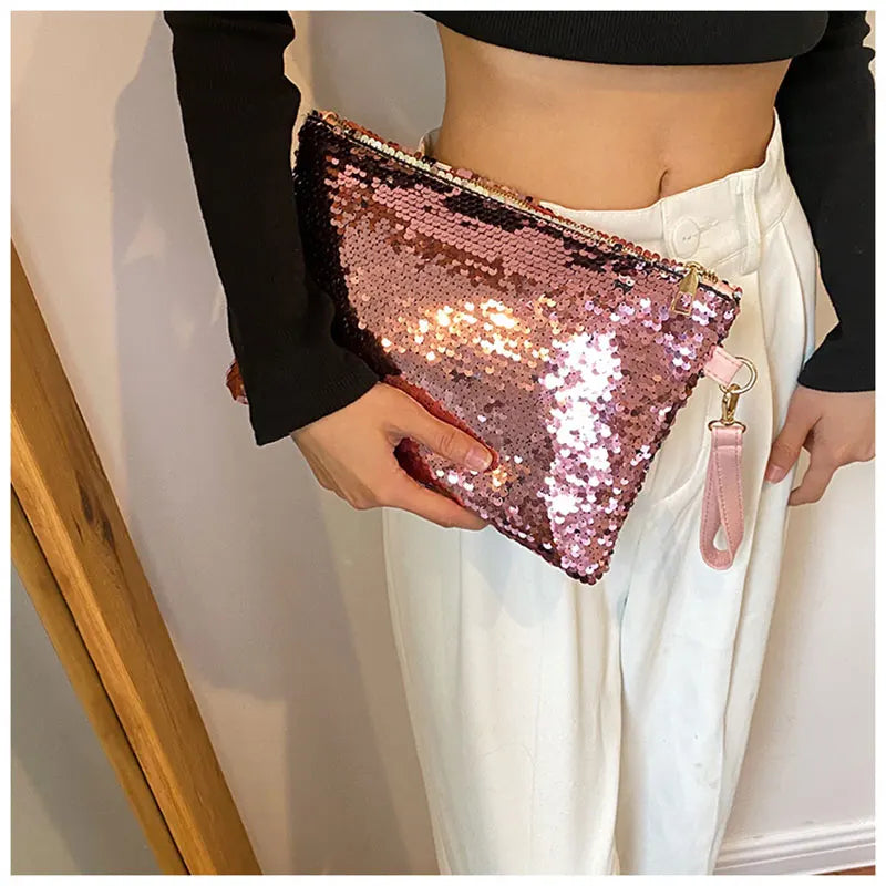 Sequined Bling Envelope Clutch